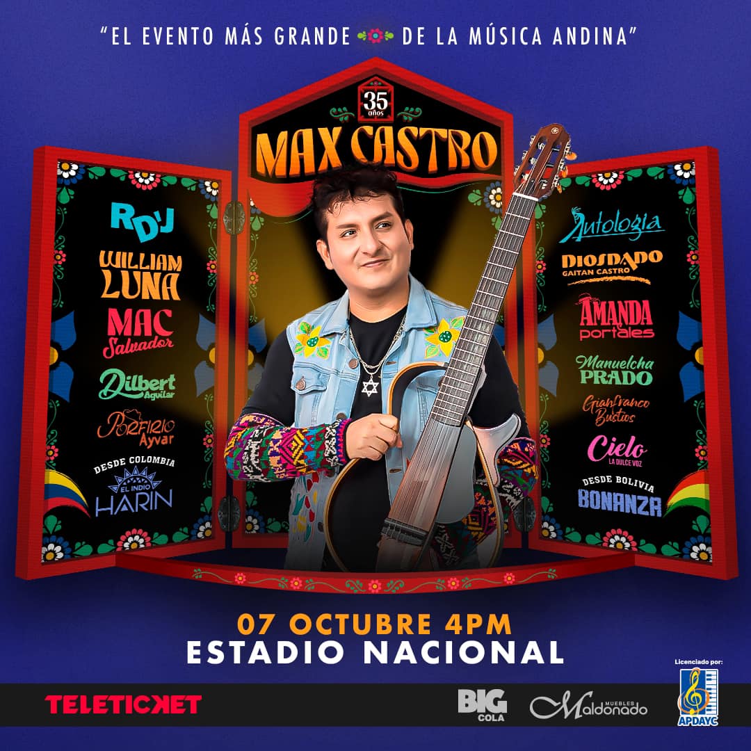 Max Castro Celebrar Sus A Os De Trayectoria En El Estadio Nacional