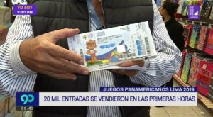 20 mil entradas para los Juegos Panamericanos se vendieron en las primeras horas