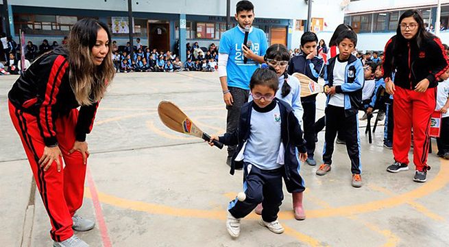 Escolares conocieron a deportistas de pelota vasca que representarán a Perú en Lima 2019