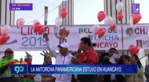 La antorcha panamericana llegó a la ciudad de Huancayo