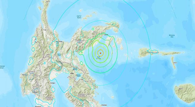Fuerte terremoto de magnitud 7,3 sacude Indonesia