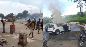 Batalla campal entre policías y venezolanos pudo terminar en desgracia [VIDEO]