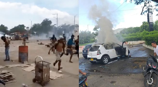 Batalla campal entre policías y venezolanos pudo terminar en desgracia [VIDEO]