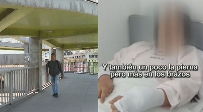 Asaltan y cortan a estudiante en puente del trébol de Javier Prado