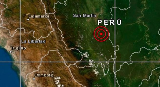 Sismo de magnitud 4.2 se reportó esta mañana en San Martín