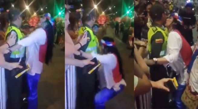 Mujer acosó a policía durante fiesta de carnavales [Video]
