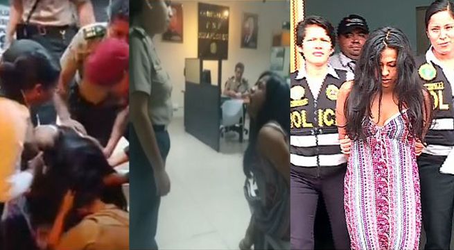 Mujer en estado de ebriedad agrede a policía [Video]