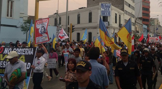 Así se vio la marcha contra el indulto a Fujimori desde el dron de Latina