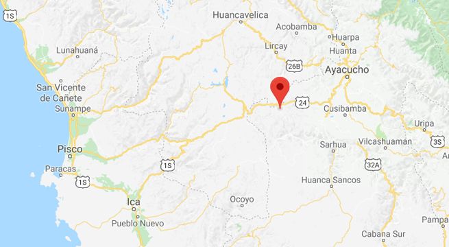 Sismo de 5.2 grados de magnitud fue registrado en Huancavelica