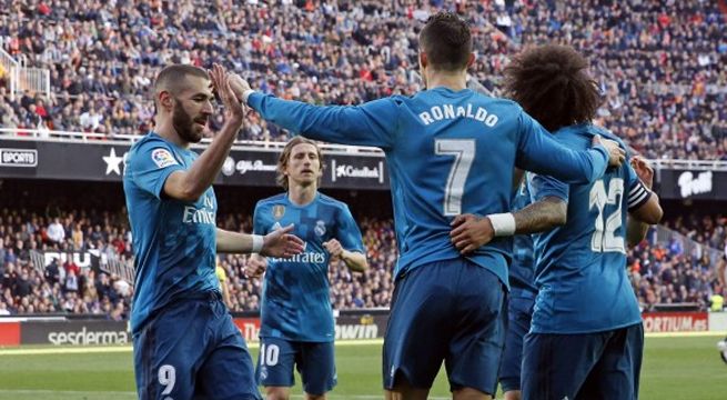 Real Madrid goleó al Valencia con doblete de Cristiano Ronaldo