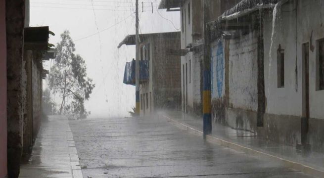 Ocho regiones soportarán lluvias intensas desde hoy hasta el martes, informó Senamhi