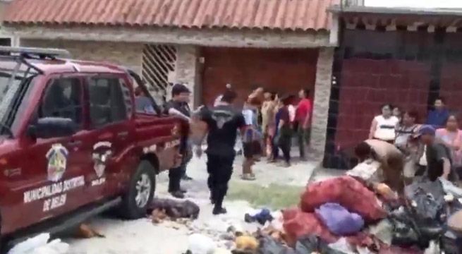 Iquitos: vecinos de Belén arrojan basura en casa de alcalde del distrito