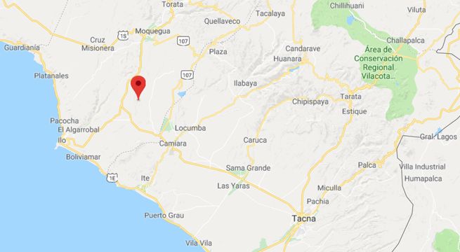 Sismo de 4,8 grados de magnitud remeció Tacna este domingo