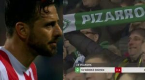 Claudio Pizarro recibió increíble homenaje de la hinchada del Werder Bremen