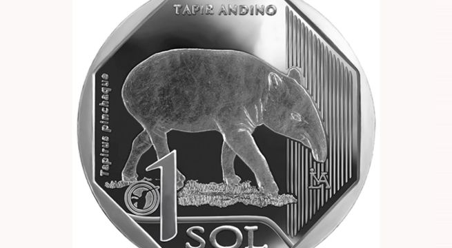 BCR pone en circulación nueva moneda de S/ 1 alusiva al Tapir Andino