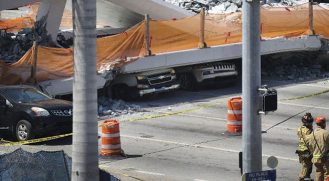 Miami: varios muertos tras caída de puente peatonal en construcción