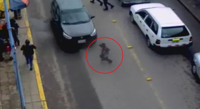 Cusco: niño fue brutalmente atropellado por cruzar imprudentemente