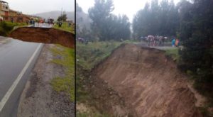 Huaico destruye carretera de conexión Huaraz – Pativilca