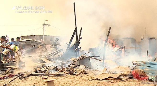 Callao: incendio destruyó más de 40 viviendas en asentamiento humano Tiwinza