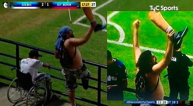 YouTube: hincha celebró y causó revuelo en el ascenso de Argentina con su pierna ortopédica en mano