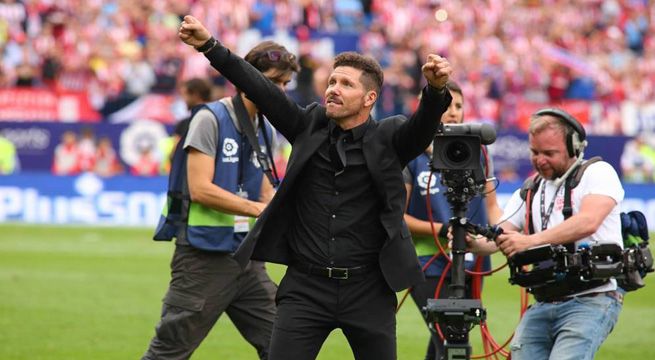 Atlético Madrid: La eufórica celebración del ‘Cholo’ Simeone luego del pase a la final