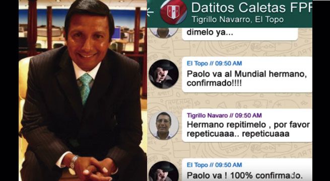 Parodian Whatsapp del ‘Tigrillo’ Navarro y la fuente que confirmó a Paolo Guerrero en Rusia 2018