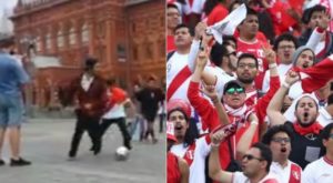 Rusia 2018: hinchas peruanos jugaron una ‘pichanga’ en la Plaza Roja de Moscú