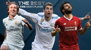 Cristiano Ronaldo, Luka Modric y Mohamed Salah van por el premio a Mejor Jugador de la FIFA