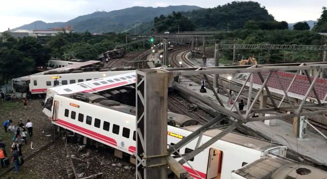 Taiwán: 20 muertos y más de 180 heridos deja accidente de tren en Yilan