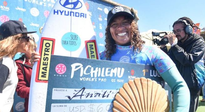 Mundial de surf femenino: Analí Gómez se quedó con el primer lugar del torneo 