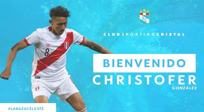 Sporting Cristal confirmó la llegada de Christofer Gonzales para esta temporada