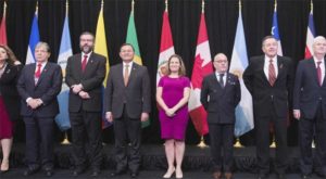 Grupo de Lima: la contundente respuesta de la canciller canadiense a manifestantes chavistas