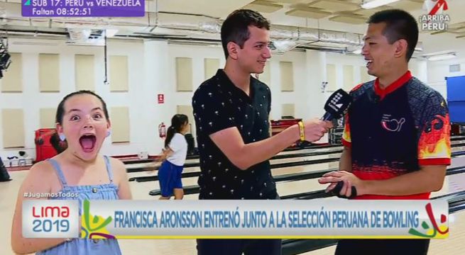Lima 2019: Francisca Aronsson entrenó junto a la selección peruana de bowling