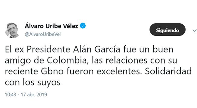 Twitter: Políticos peruanos y latinoamericanos conmocionados por la muerte de Alan García