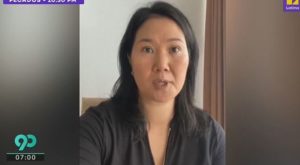 Mira el video que grabó Keiko Fujimori a minutos de volver a la cárcel