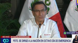 Presidente Martín Vizcarra dio conferencia en octavo día de emergencia por coronavirus