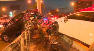 Cuádruple choque en avenida Javier Prado dejó cuatro heridos