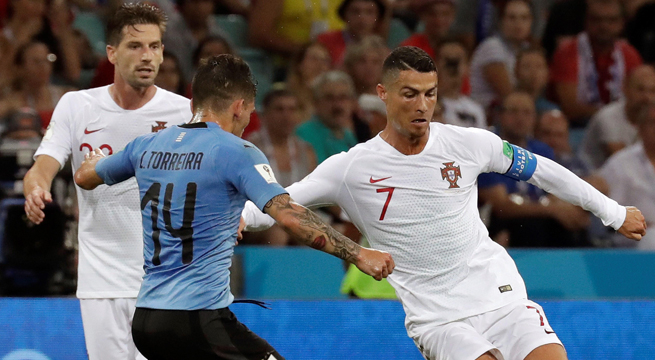 Rusia 2018: Uruguay venció con lo justo a Portugal y clasificó a los cuartos de final