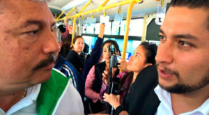 Alberto Beingolea se subió al metropolitano acompañando la Ruta Electoral