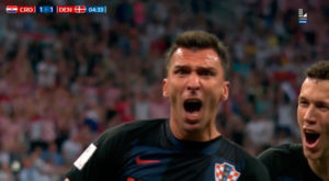 Rusia 2018: Mario Mandžukić marca el empate para Croacia ante Dinamarca