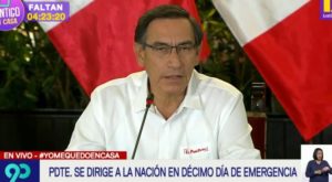 Presidente Martín Vizcarra dio conferencia en décimo día de emergencia por coronavirus