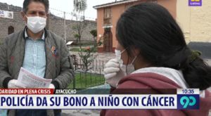 Expolicía da su bono de 380 soles a niño con cáncer