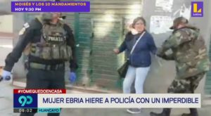 Huancayo: Mujer ebria hiere a policía con un imperdible