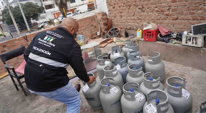 Clausuran depósito clandestino de balones de gas en Pueblo Libre