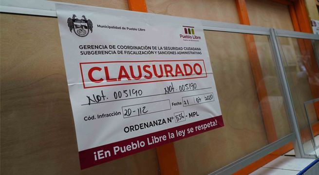 Municipalidad de Pueblo Libre clausuró cuatro puestos de mercado por insalubres
