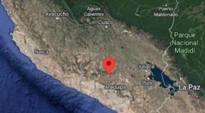 Sismo de magnitud 4.5 se produjo esta tarde en Arequipa