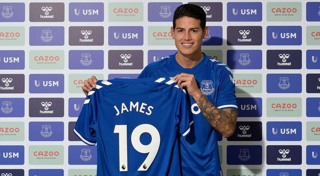 Everton anuncia la contratación de James Rodríguez