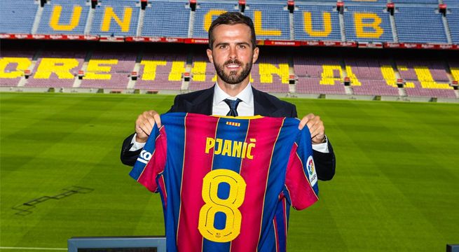 Miralem Pjanic fue presentado como nuevo jugador del Barcelona