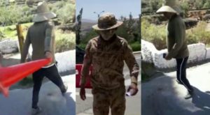 Furioso sujeto agrede a sargento del Ejército [Video]