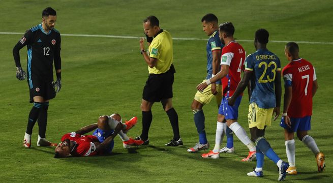 Colombia igualó sobre la hora 2-2 con Chile en Santiago por las Eliminatorias [Video]